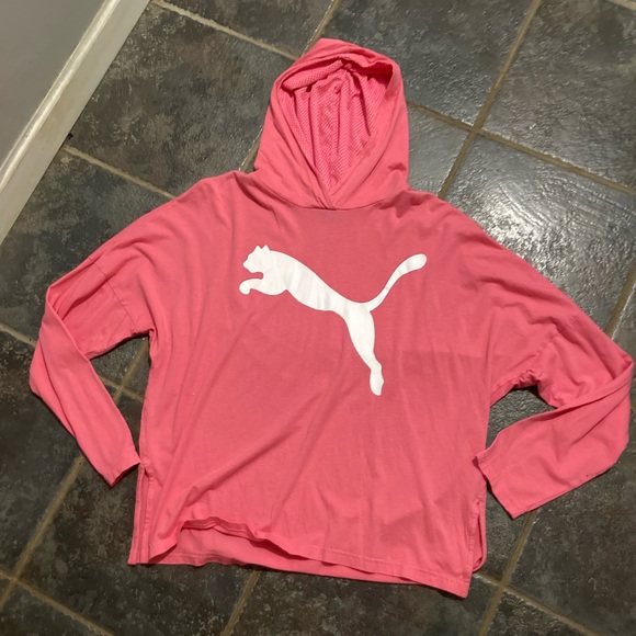 Puma Pink Light Weight Hoodie. Women’s Size L - Picture 1 of 9